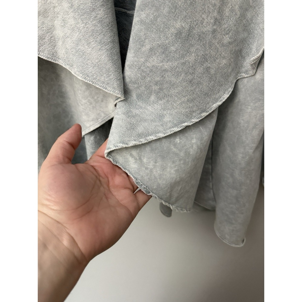 Testimony Los Angeles Cardigan Sweatshirt Gray Acid Wash French Terry Size XS - Picture 7 of 7
